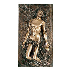 Bronze plaque of Jesus Resurrection, 80 cm for OUTDOORS