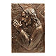 Bronze plaque showing Christ bearing the cross 55 cm for EXTERNAL use s1