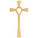 Cross with heart in bronze 30 cm for OUTDOOR USE s1