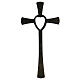 Cross with heart in bronze 30 cm for OUTDOOR USE s3