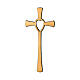 Crucifixo bronze brilhante com coração 50 cm para EXTERIOR s1