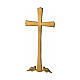 Croix bronze colombes aux pieds 10 cm pour EXTÉRIEUR s1
