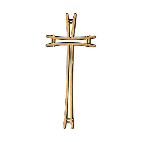 Bronzekreuz in schlichtem Design, 10 cm, für den Außenbereich 1