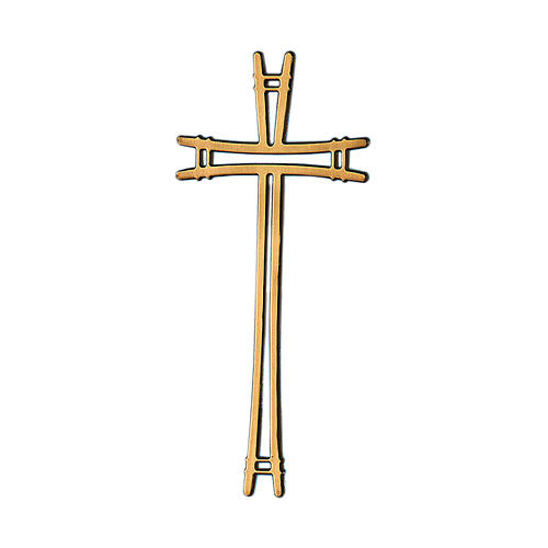 Krucyfiks prosty wzór, z brązu - 30 cm, na ZEWNĄTRZ 1
