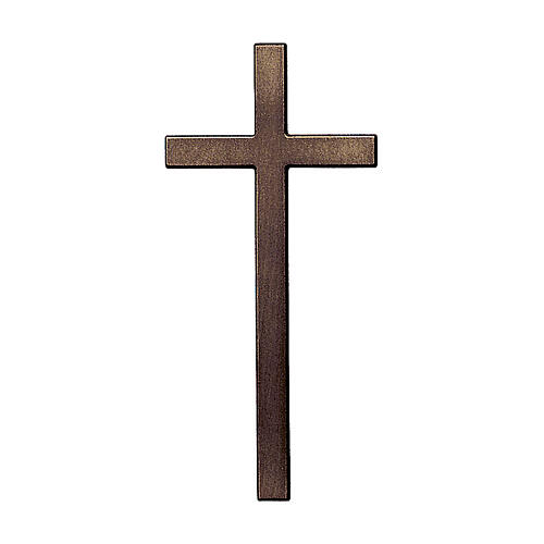 Bronze cross with aged effect for headstone 4 inc OUTDOOR USE 1