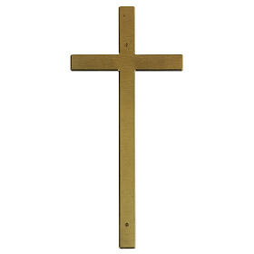 Crucifix mural bronze vieilli 15 cm pour EXTÉRIEUR