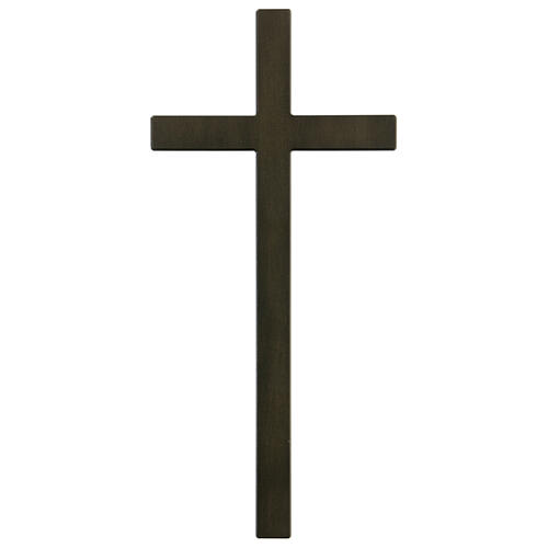 Bronze cross with aged effect for headstone 8 inc OUTDOOR USE 1