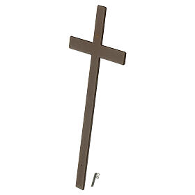 Croix de pierre tombale bronze vieilli 25 cm pour EXTÉRIEUR