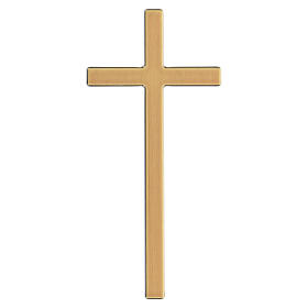 Cross in glossy bronze 10 cm for OUTDOOR USE