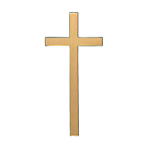 Bronze cross shiny effect for headstone 8 inc OUTDOOR USE 1
