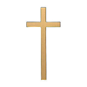 Crucifix in glossy bronze 20 cm for OUTDOOR USE