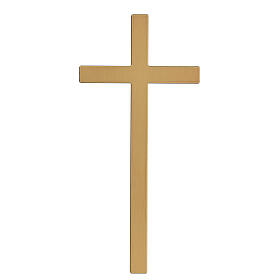 Tombstone cross in glossy bronze 25 cm for OUTDOOR USE