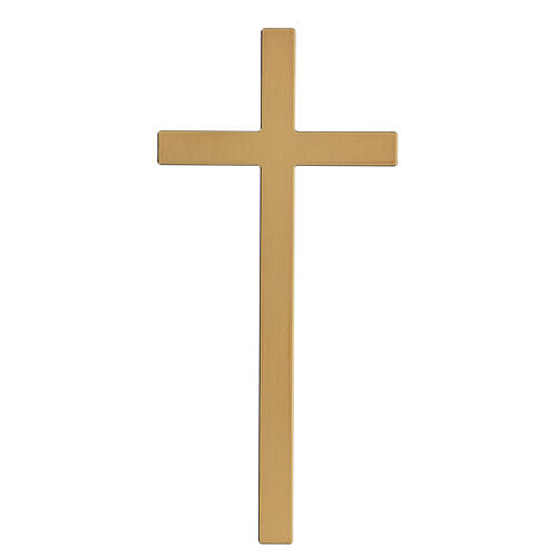 Tombstone cross in glossy bronze 25 cm for OUTDOOR USE 1