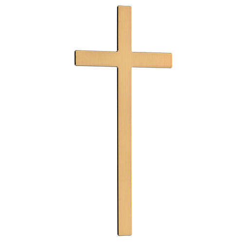 Tombstone cross in glossy bronze 25 cm for OUTDOOR USE 2