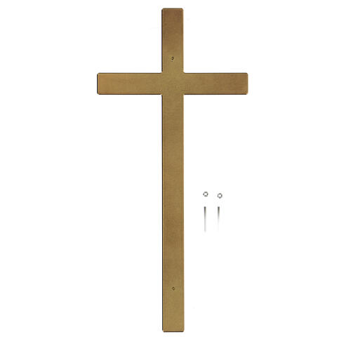Tombstone cross in glossy bronze 25 cm for OUTDOOR USE 3