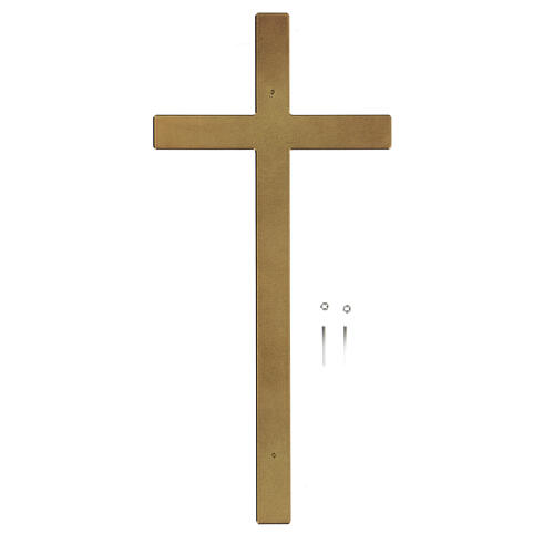 Krzyż nagrobny z polerowanego brązu, 25 cm, na zewnątrz 3