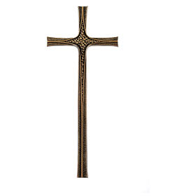 Bronzekreuz in Antikoptik im byzantinischen Stil, 80 cm, für den Außenbereich