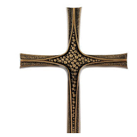 Bronzekreuz in Antikoptik im byzantinischen Stil, 80 cm, für den Außenbereich