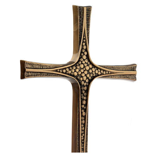 Byzantine style bronze cross for gravestone 32 inc 4
