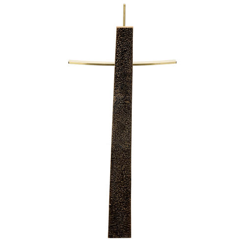Modernes Bronzekreuz, 60 cm, für den Außenbereich 5