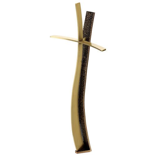 Crucifijo brillante bronce estilo moderno 60 cm para EXTERIOR 3