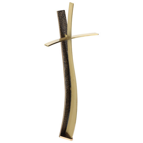 Crucifijo brillante bronce estilo moderno 60 cm para EXTERIOR 4