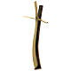Crucifijo brillante bronce estilo moderno 60 cm para EXTERIOR s3
