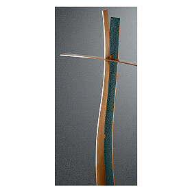 Crucifixo estilo moderno bronze acabamento FOLK 60 cm para EXTERIOR