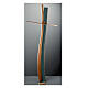 Crucifix bronze finition FOLK ondulé 60 cm pour EXTÉRIEUR s1