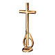 Croix bronze brillant avec base 85 cm pour EXTÉRIEUR s1