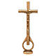 Crucifijo bronce lúcido con base 85 cm para EXTERIOR s1