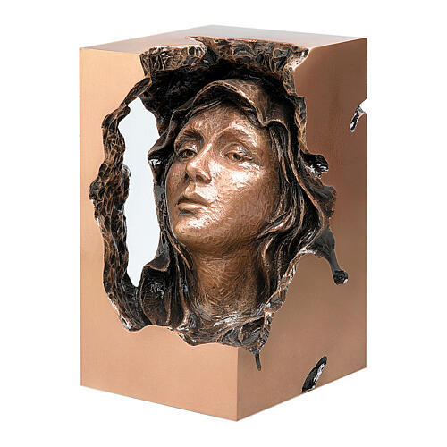 Bronze bust of Our Lady suffering 13 in OUTDOOR 1
