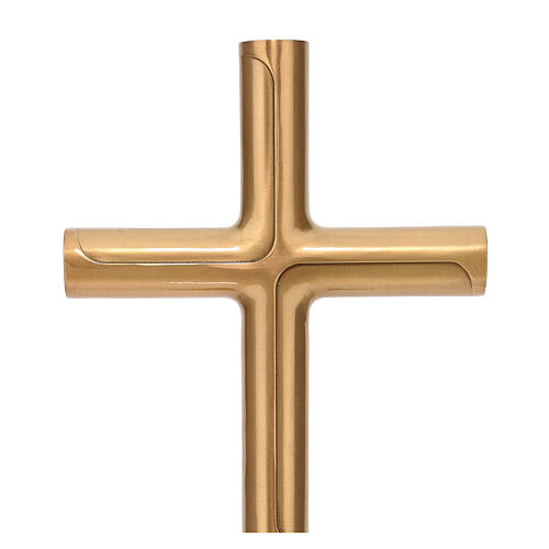 Lost wax bronze ground cross 75 cm for outdoor use 2