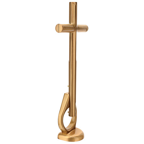 Lost wax bronze ground cross 75 cm for outdoor use 5