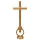 Lost wax bronze ground cross 75 cm for outdoor use s1