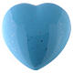 Heart-shaped cremation urn, light blue earthenware s1