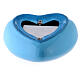 Heart-shaped cremation urn, light blue earthenware s6