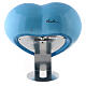 Heart cremation heart urn in blue majolica s4