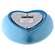 Heart cremation heart urn in blue majolica s5