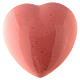 Heart-shaped cremation urn, pink earthenware s1