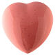 Urna cinerária coração faiança cor-de-rosa s1