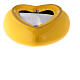 Heart-shaped cremation urn, yellow earthenware s6