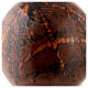 Sphere-shaped cremation urn, speckled brown earthenware s2