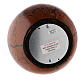 Sphere-shaped cremation urn, speckled brown earthenware s4