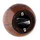 Sphere-shaped cremation urn, speckled brown earthenware s5