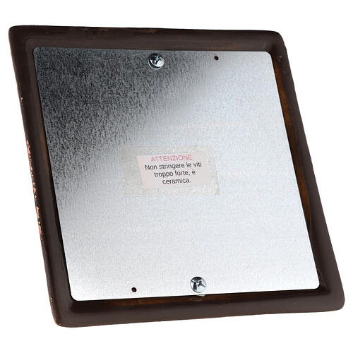 Urna na prochy z majoliki – brązowa piramida agatowa, 25 cm 4