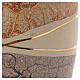 Cremation urn with marbled cream majolica casing s6