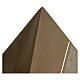 Urna cineraria pirámide marrón mayólica s2