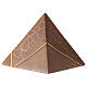 Urna cineraria piramide marrone maiolica s1