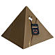 Urna cineraria piramide marrone maiolica s4